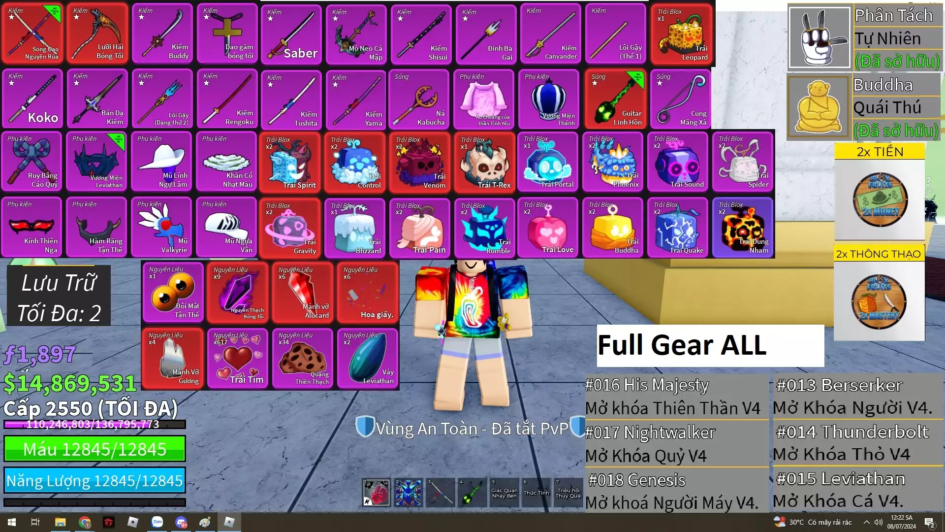 🔥FREE🔥 Tặng Acc Blox Fruit Vip 1